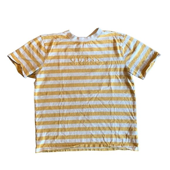 Guess Yellow Stripe Shirt Embroidered Logo - Picture 3 of 8